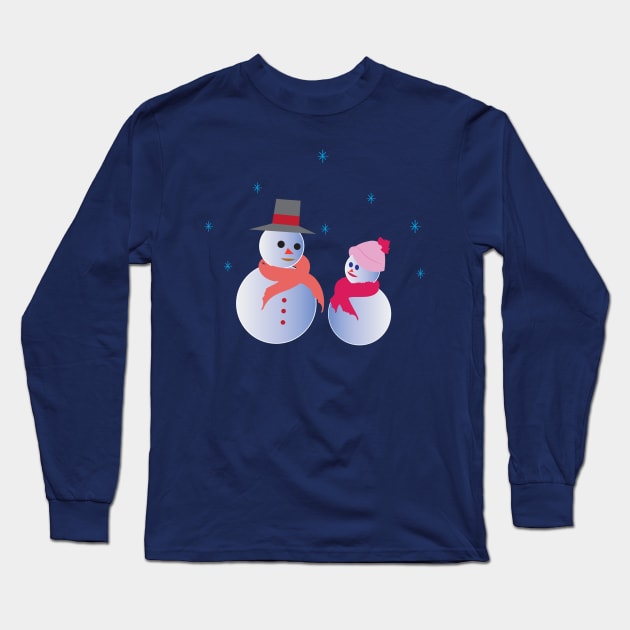 Snowman Long Sleeve T-Shirt by dddesign